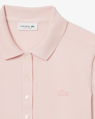 Polo piqu&eacute; de algod&atilde;o stretch Lacoste para Mulher