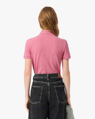 Polo piqu&eacute; de algod&atilde;o stretch Lacoste para Mulher