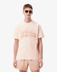T-shirt em Jersey de Algodão Estampado