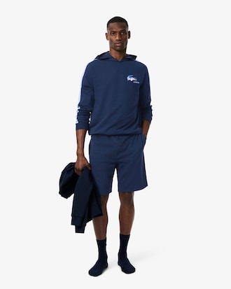 Calções Loungewear em Felpa Straight Fit