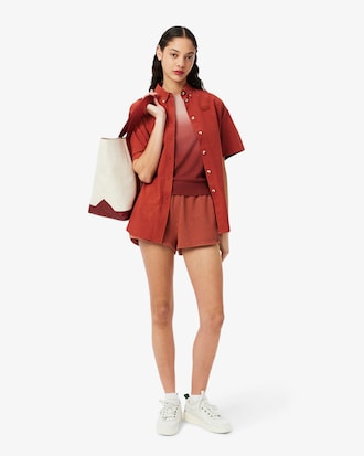 Sweater de Manga Curta com Efeito Ombré