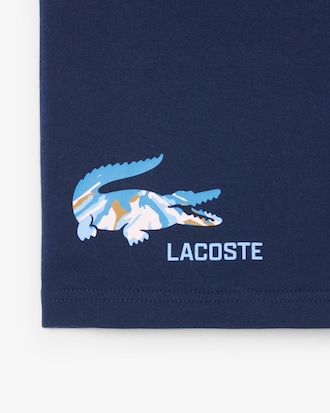 Calções Loungewear em Felpa Straight Fit