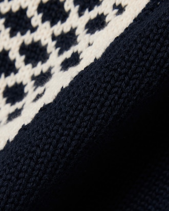 Colete tipo Sweater em Jacquard de Algod&atilde;o