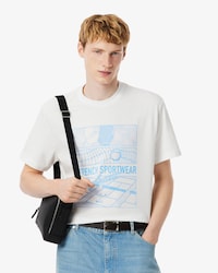 T-shirt de Algodão com Estampado de Court de Ténis