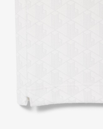 Polo em Jacquard com Monograma Classic Fit