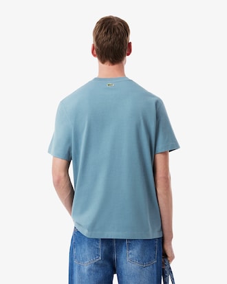 T-shirt em Jersey de Algodão Estampado