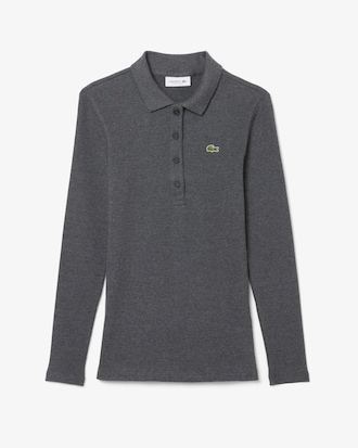 Polo L.12.D de Algodão Canelado Slim Fit