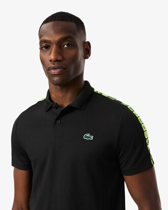 Polo de T&eacute;nis com Riscas da Marca e Tecnologia Ultra-Dry