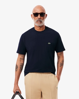 T-shirt de Algodão com Bolso no Peito