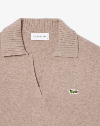 Sweater com Gola de Polo em Malha de Caxemira 3D