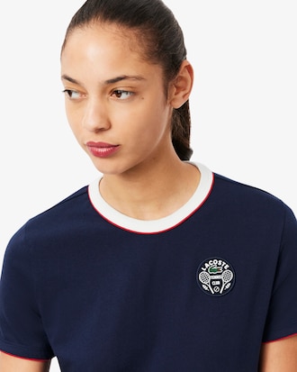 T-shirt de T&eacute;nis Heritage com Emblema e Tecnologia Ultra-Dry