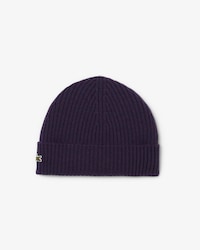 Gorro em Malha Canelada Escovada de Lã