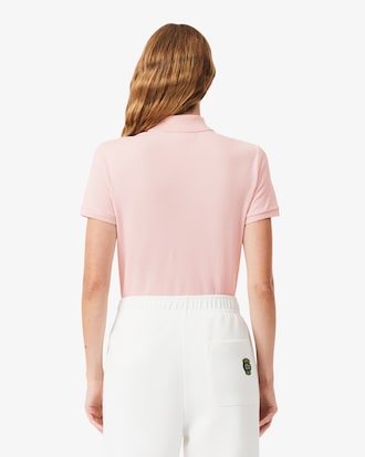 Polo piqu&eacute; de algod&atilde;o stretch Lacoste para Mulher