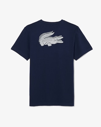 T-shirt Desportiva com Crocodilo Gr&aacute;fico e Tecnologia Ultra-Dry