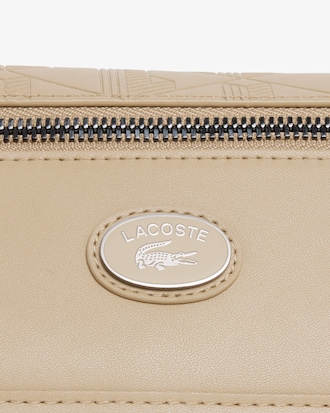 Mala Pequena de Pele com Aba e Monograma