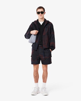 Blus&atilde;o em Nylon Ripstop com Estampado Ombr&eacute;