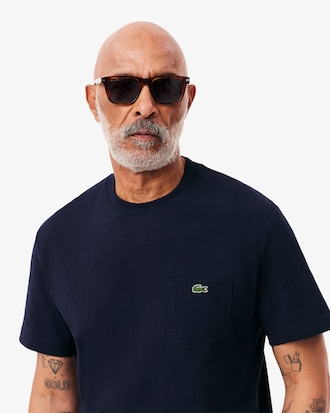T-shirt de Algodão com Bolso no Peito