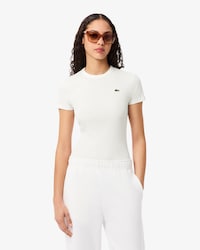 T-shirt de Algod&atilde;o Canelado Slim Fit