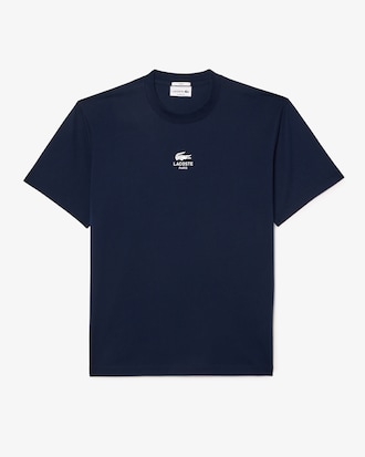 T-shirt de Algodão com Estampado de Assinatura