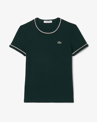 T-shirt de Jersey com Rebordo em Contraste