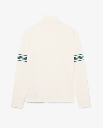 Sweater Runway de Jersey Listrada com Gola Alta