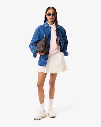 Sweatshirt de Velo com Colarinho Redondo Relaxed Fit