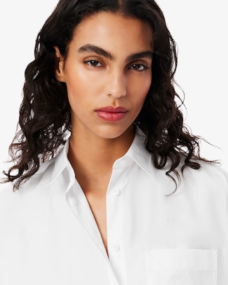 Camisa em Popelina de Algodão Oversized