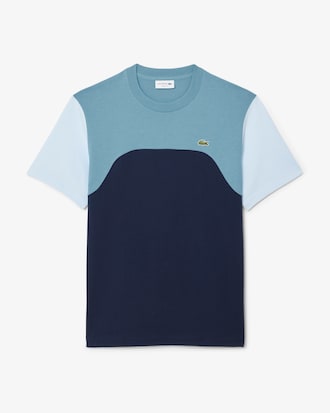 T-shirt em Colour-Block de Jersey de Algodão