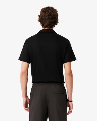 Polo Paris Bordado e com Gola Aberta Classic Fit