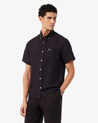 Camisa de Linho de Manga Curta
