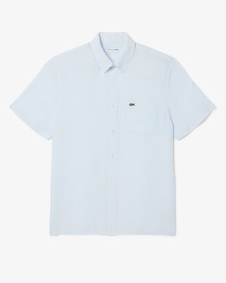 Camisa de Linho de Manga Curta