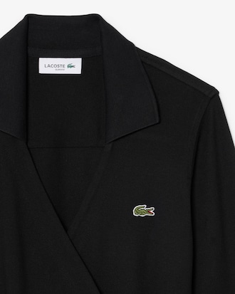 Vestido Cruzado Slim Fit com Gola de Polo