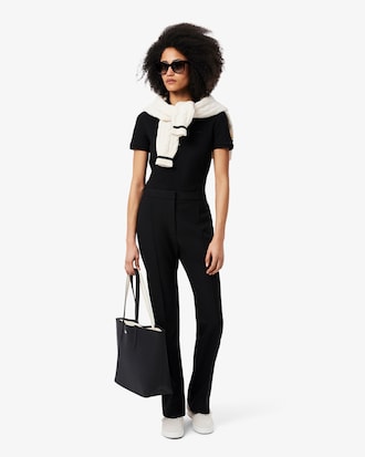 Polo piqué de algodão stretch Lacoste para Mulher