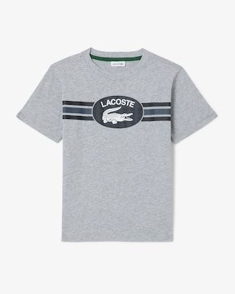 T-shirt de Algod&atilde;o com Estampado de Monograma