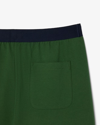 Calções Loungewear de Felpa com Corte Direito