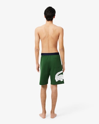 Calções Loungewear de Felpa com Corte Direito