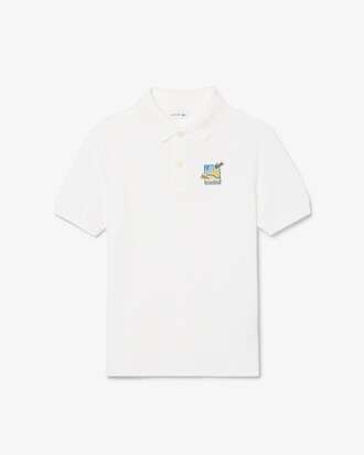 Polo com emblema em piqu&eacute; Lacoste x Club Med