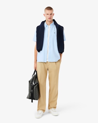 Camisa Oxford de manga curta regular fit