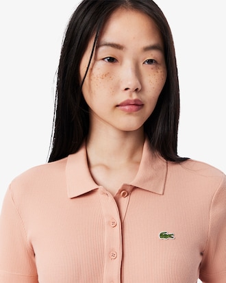 Polo L.12.D de Algodão Canelado Slim Fit