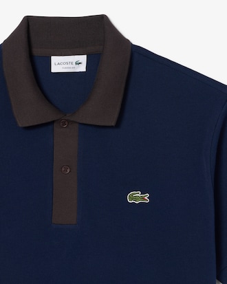 Polo L.12.12 com Colarinho em Contraste Classic Fit