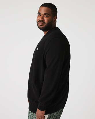 Sweater Monocromática de Algodão com Decote em V