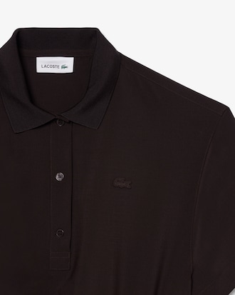 Vestido Polo Plissado em Mistura de L&atilde;