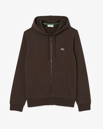 Hoodie em Felpa com Fecho