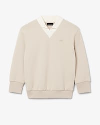 Sweatshirt Runway de Malha Acetinada com Decote em V