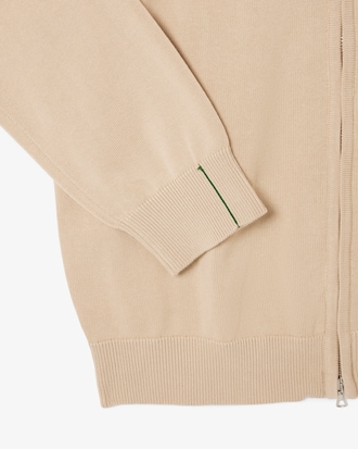 Sweater de Gola Alta em Algodão e com Fecho