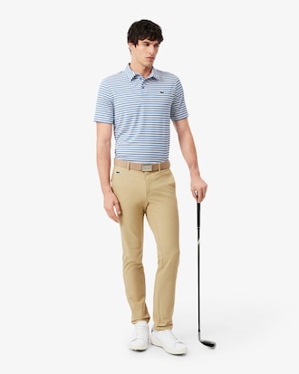 Polo de Golf Listrado Regular Fit e com Tecnologia Ultra-Dry
