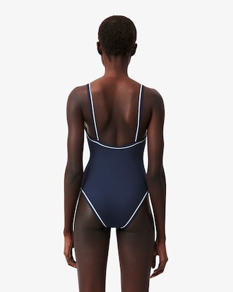 Fato de Banho com Acabamento em Contraste