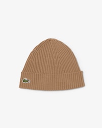 Gorro em Malha Canelada Escovada de L&atilde;