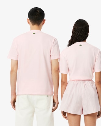 T-shirt de Algodão com Estampado de Assinatura