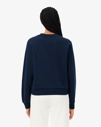 Sweatshirt de Velo com Colarinho Redondo Relaxed Fit